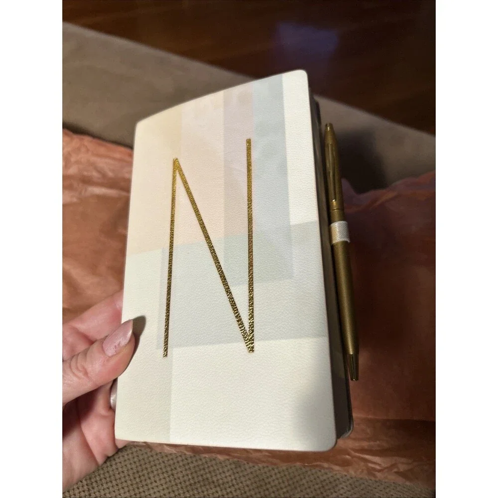 N Anthropologie Monogram Journal for N Names & Porcelain Trinket Box NEW Nancy